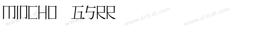 mincho   gsrr字体转换